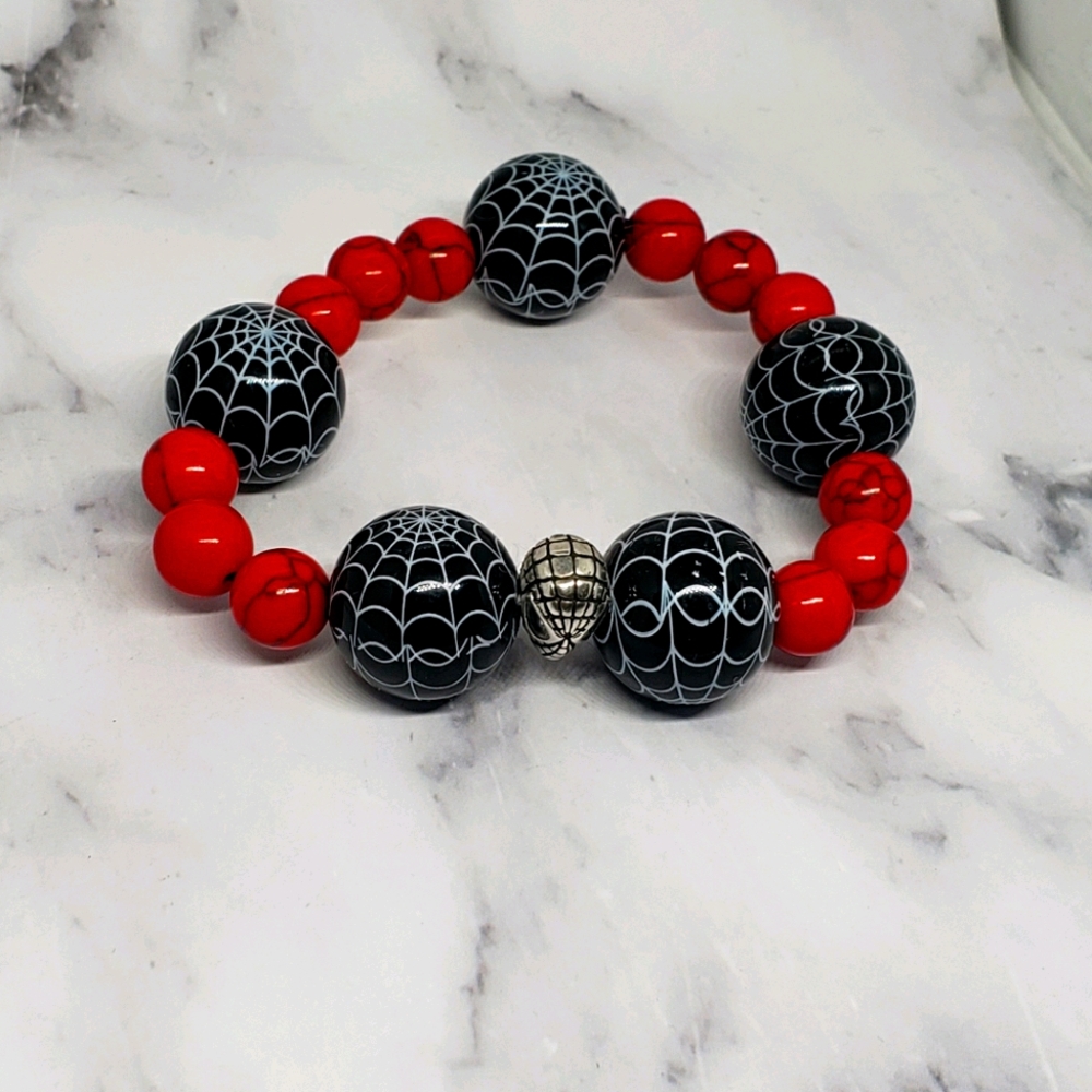 Spiderman web bracelet